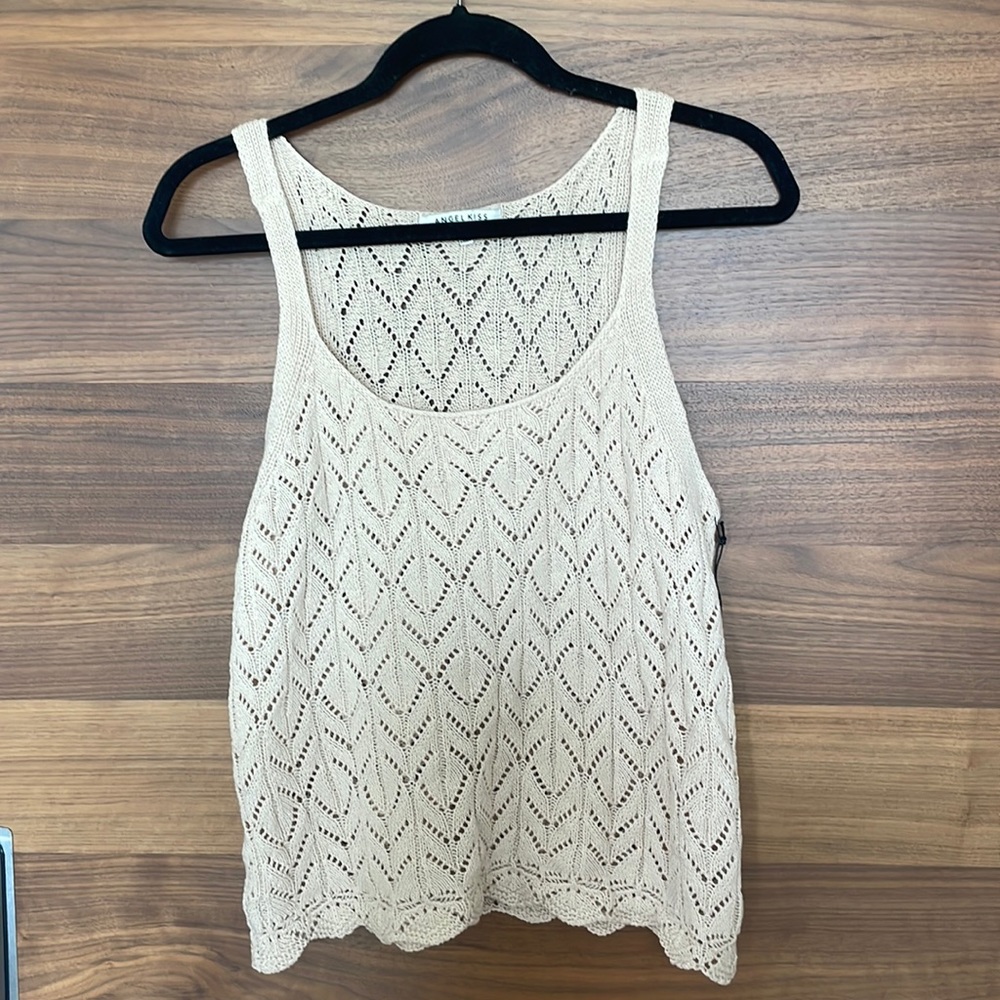 NWT Crochet Cover Up Top